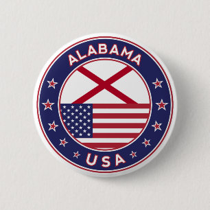 Alabama, USA Staaten, Alabama T - Shirt, Alabama Button