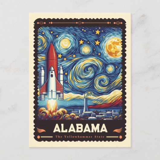 Alabama | Vincent Van Gogh Inspiriert Postkarte (Vorderseite)