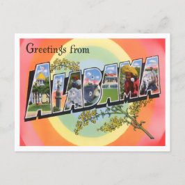 Alabama Vintag Big Letters Postcard Postkarte