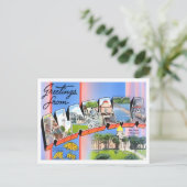 Alabama Vintag Big Letters Postcard Postkarte (Stehend Vorderseite)