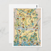 Alabama Vintag Map Postkarte (Vorne/Hinten)