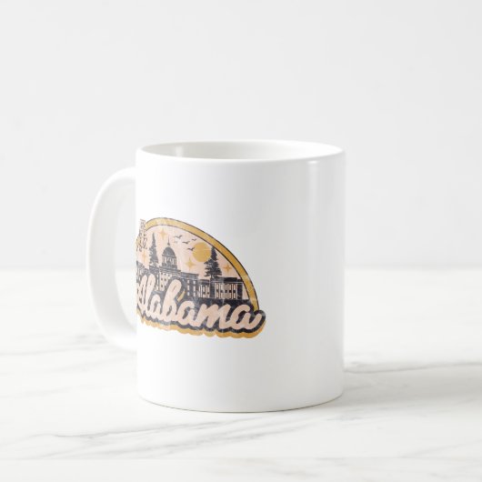 Alabama Vintag Style Kaffeetasse (Vorderseite Links)