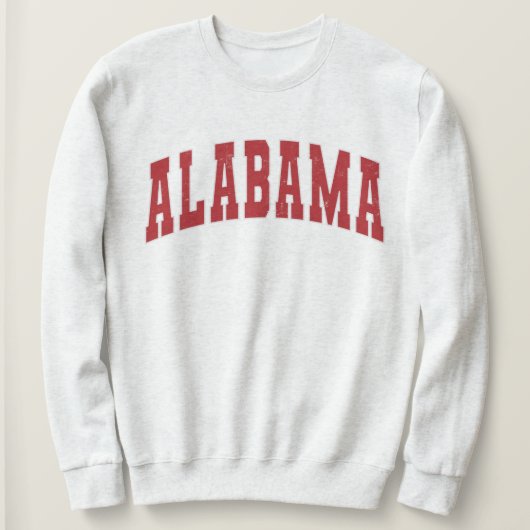 Alabama Vintag Uni Style Red Text Sweatshirt (Design vorne)