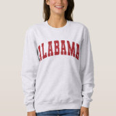 Alabama Vintag Uni Style Red Text Sweatshirt (Vorderseite)