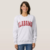 Alabama Vintag Uni Style Red Text Sweatshirt (Vorne ganz)