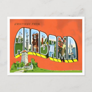 Alabama Vintage Große Buchstaben Postkarte