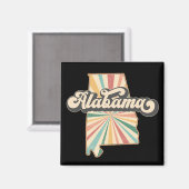 Alabama Vintage Karte Magnet (Vorderseite/Rückseite)