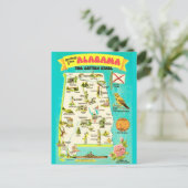 Alabama Vintage Postcard Postkarte (Stehend Vorderseite)