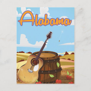 Alabama Vintage Reiseplakat Postkarte