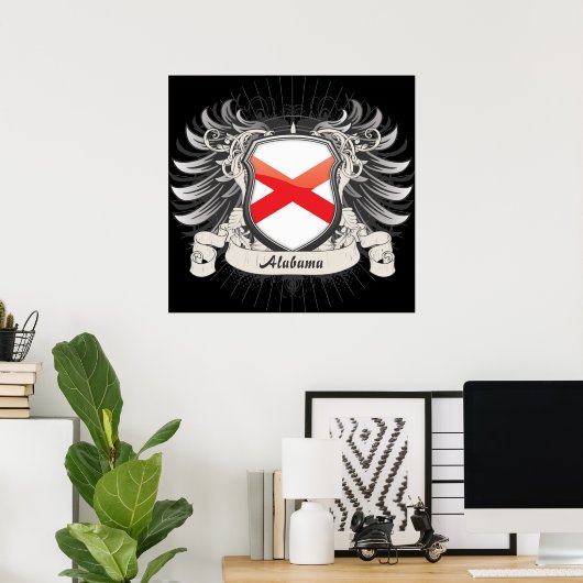 Alabama Wappen Poster (Heimbüro)