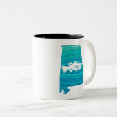 Alabama Wave Fishing Zweifarbige Tasse (VorderseiteRechts)