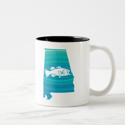 Alabama Wave Fishing Zweifarbige Tasse (Rechts)
