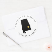 Alabama Wedding Welcome Sticker für Leckerei Box B (Umschlag)