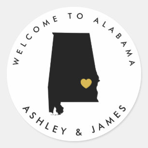 Alabama Wedding Welcome Sticker für Leckerei Box B