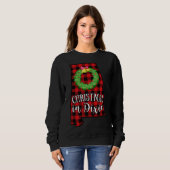 Alabama Weihnachten in Dixie Buffalo Roter Kariert Sweatshirt (Vorne ganz)