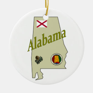Alabama-Weihnachtsbaum-Verzierung Keramikornament