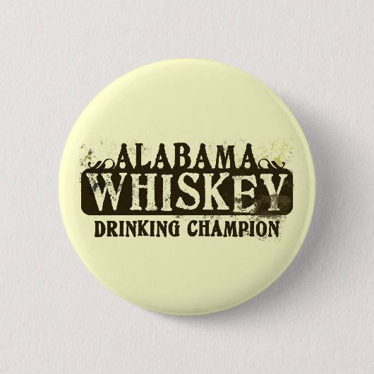 Alabama-Whisky-trinkender Meister Button (Vorderseite)