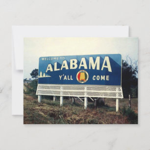Alabama, Willkommen, Y'all Come Road - Zeichen der Postkarte