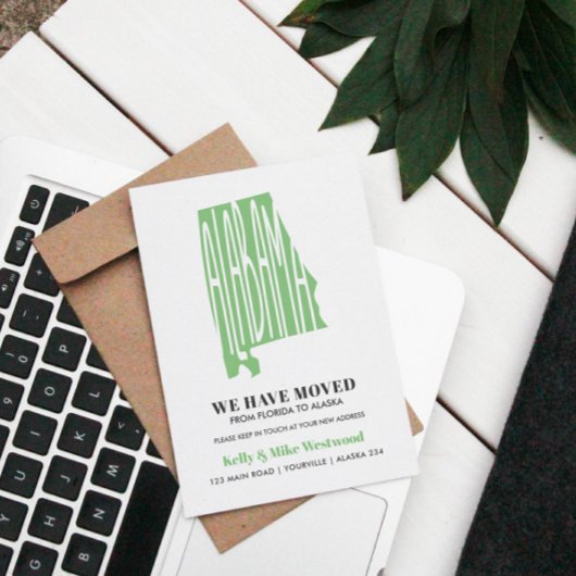 ALABAMA Wir haben neue Adresse Neue Zuhause versch Postkarte