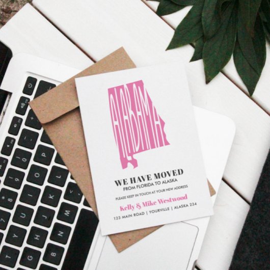 ALABAMA Wir haben neue Adresse Neue Zuhause versch Postkarte