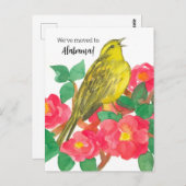 Alabama Yellowhammer Camellias Postkarte (Vorne/Hinten)