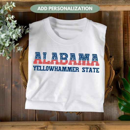 Alabama Yellowhammer Staat Patriotic Custom T-Shirt