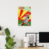 Alabama, Yellowhammer-Staat, Reiseplakat Poster (Heimbüro)