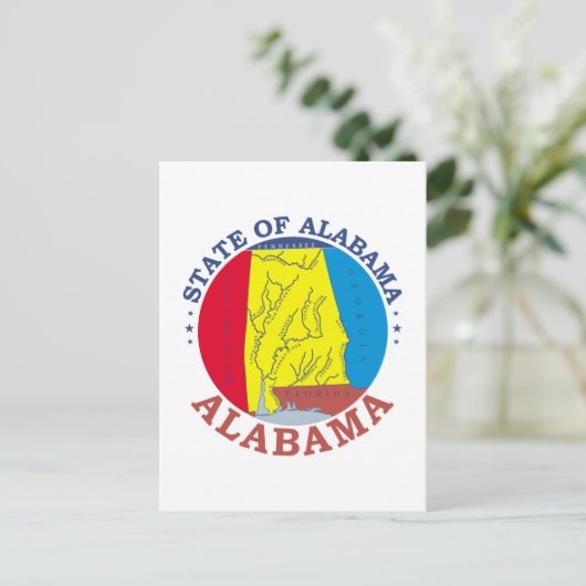 Alabama-Zeichen Postkarte (Stehend Vorderseite)