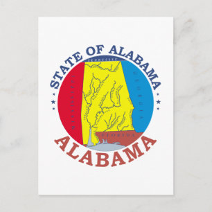 Alabama-Zeichen Postkarte