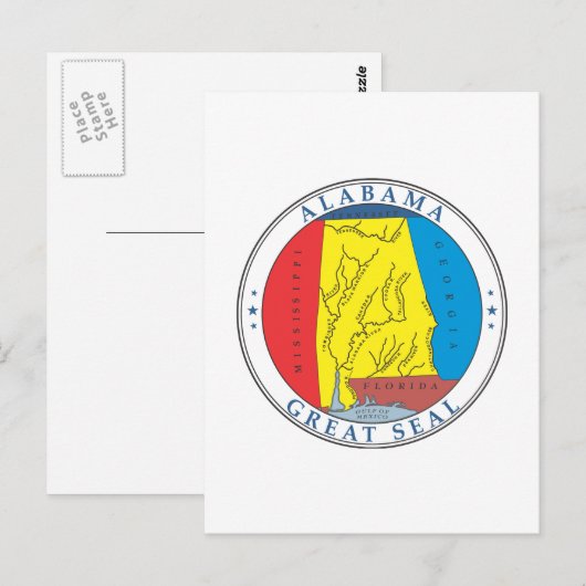 Alabama-Zeichen Postkarte (Vorne/Hinten)