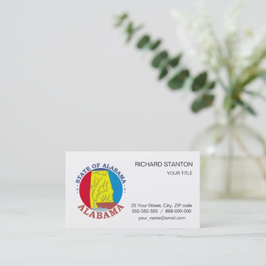 Alabama-Zeichen Visitenkarte (Stehend Vorderseite)