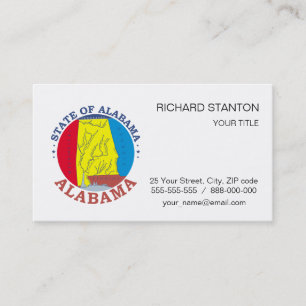 Alabama-Zeichen Visitenkarte