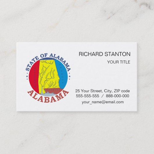 Alabama-Zeichen Visitenkarte (Vorderseite)