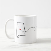 Alabama zu Kentucky - Herz-Kreislauf-Tasse Kaffeetasse (Links)