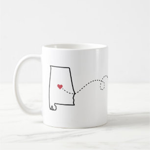Alabama zu Michigan - Heart2Heart Coffee Tasse