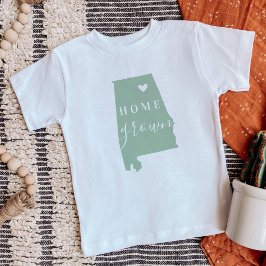 Alabama Zuhause Grown | Editor Colors Staat Map Baby T-shirt