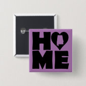 Alabama Zuhause Heart Staat Button Abzeichen Butto (Vorne & Hinten)