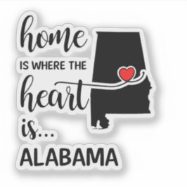 Alabama Zuhause ist das Herz Aufkleber