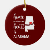 Alabama Zuhause ist das Herz Keramik Ornament (Vorne)