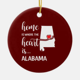Alabama Zuhause ist das Herz Keramik Ornament