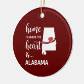 Alabama Zuhause ist das Herz Keramik Ornament (Links)