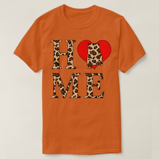 Alabama Zuhause Leopard Print T-Shirt (Design vorne)