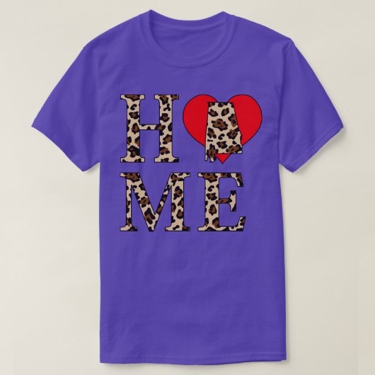 Alabama Zuhause Leopard Print TShirt (Design vorne)