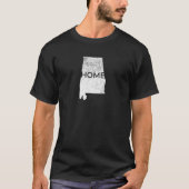 Alabama Zuhause Map T-Shirt (Vorderseite)