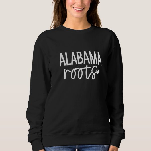 Alabama Zuhause Roots Staat Herz Sweatshirt (Vorderseite)