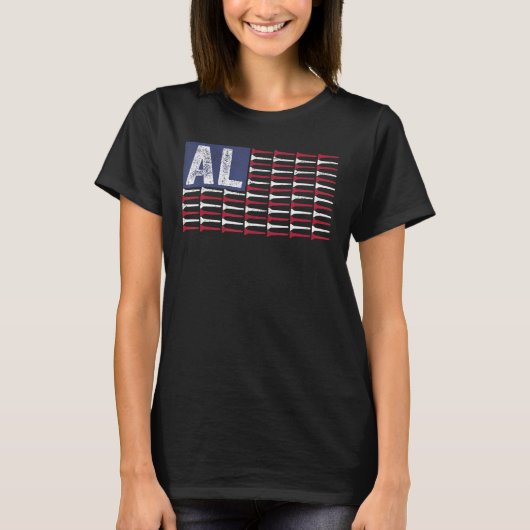 Alabama Zuhause Staat Al American Flag Patriotic G T-Shirt (Vorderseite)