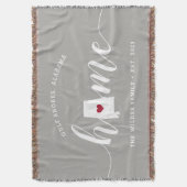 Alabama Zuhause Staat Personalisiert Decke (Vorderseite Vertikal)