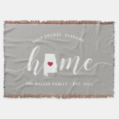 Alabama Zuhause Staat Personalisiert Decke (Vorderseite)