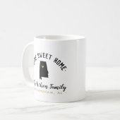 Alabama Zuhause Sweet Zuhause Family Monogram Tass Kaffeetasse (Vorderseite Links)
