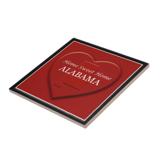 Alabama Zuhause Sweet Zuhause Heart Map Tile Fliese (Seite)